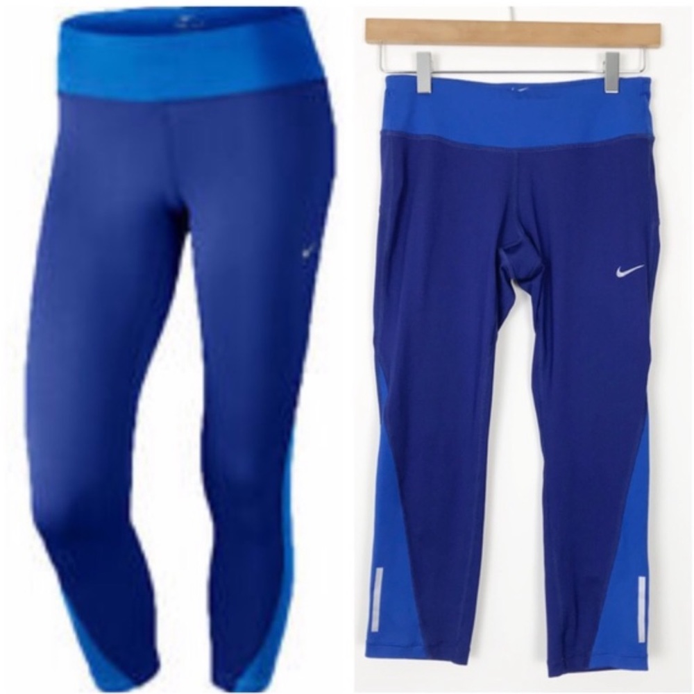 🔥 SALE NIKE Dri-Fit Blue Racer Crop Leggings